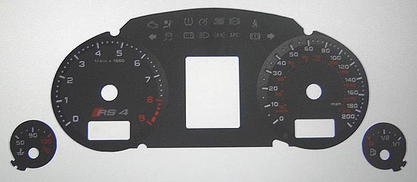 Lockwood Audi RS4 BLACK Dial Conversion Kit C080