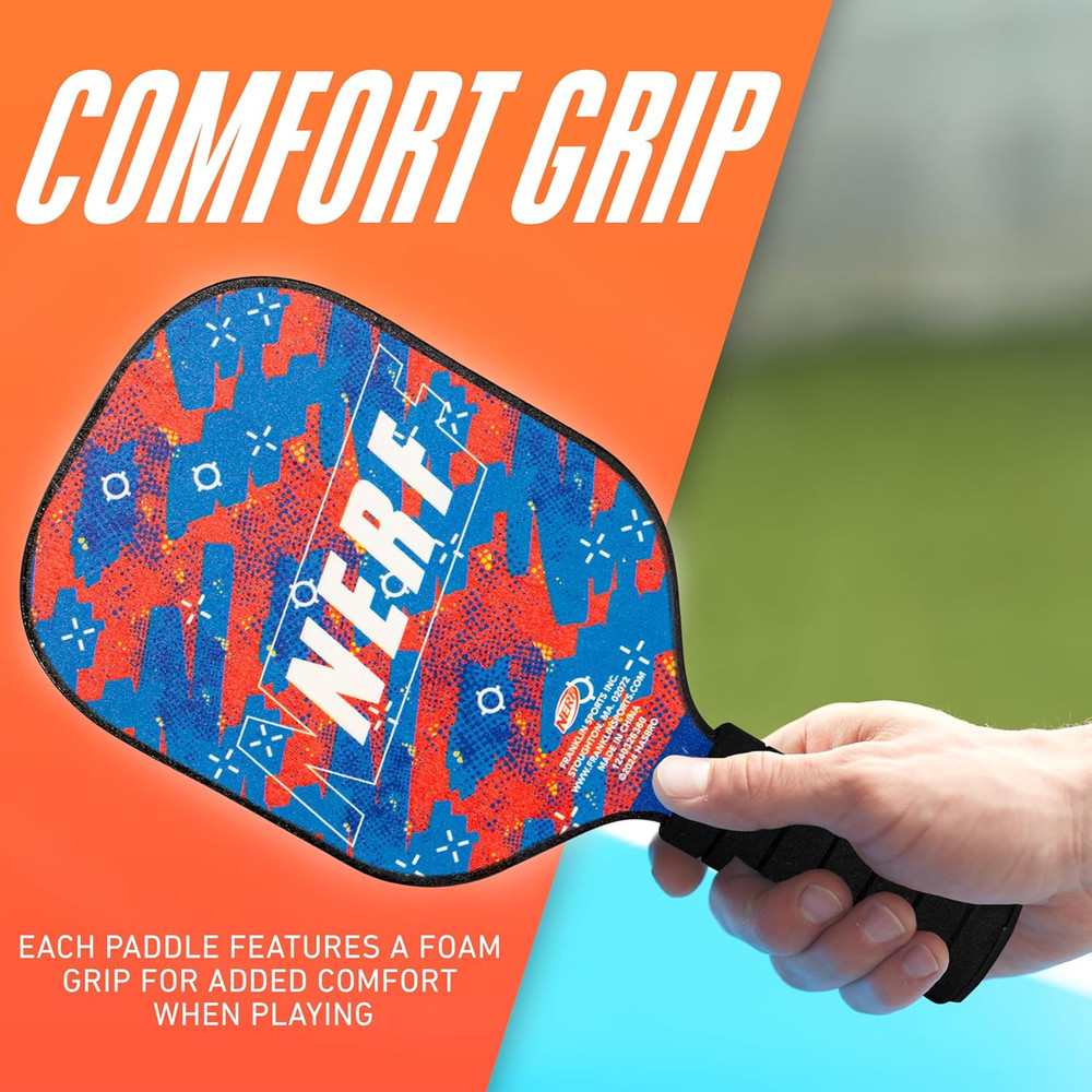 NERF Tabletop Pickleball Set - Mini Tabletop Pickleball Game - Retractable Net u