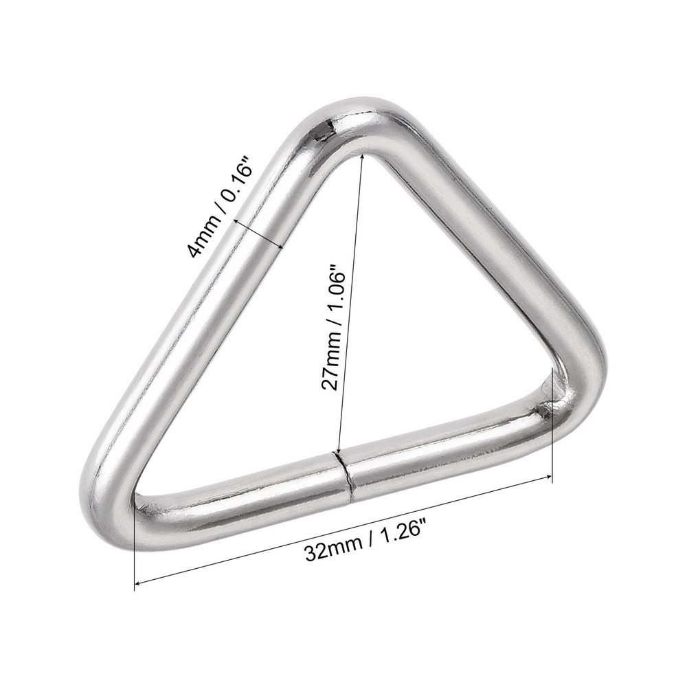 Triangle Ring Buckle 1.26" (32mm) Inner Hardware Width 10pcs