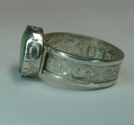 Original Turquoise Ring Augustus Caesar Low Number