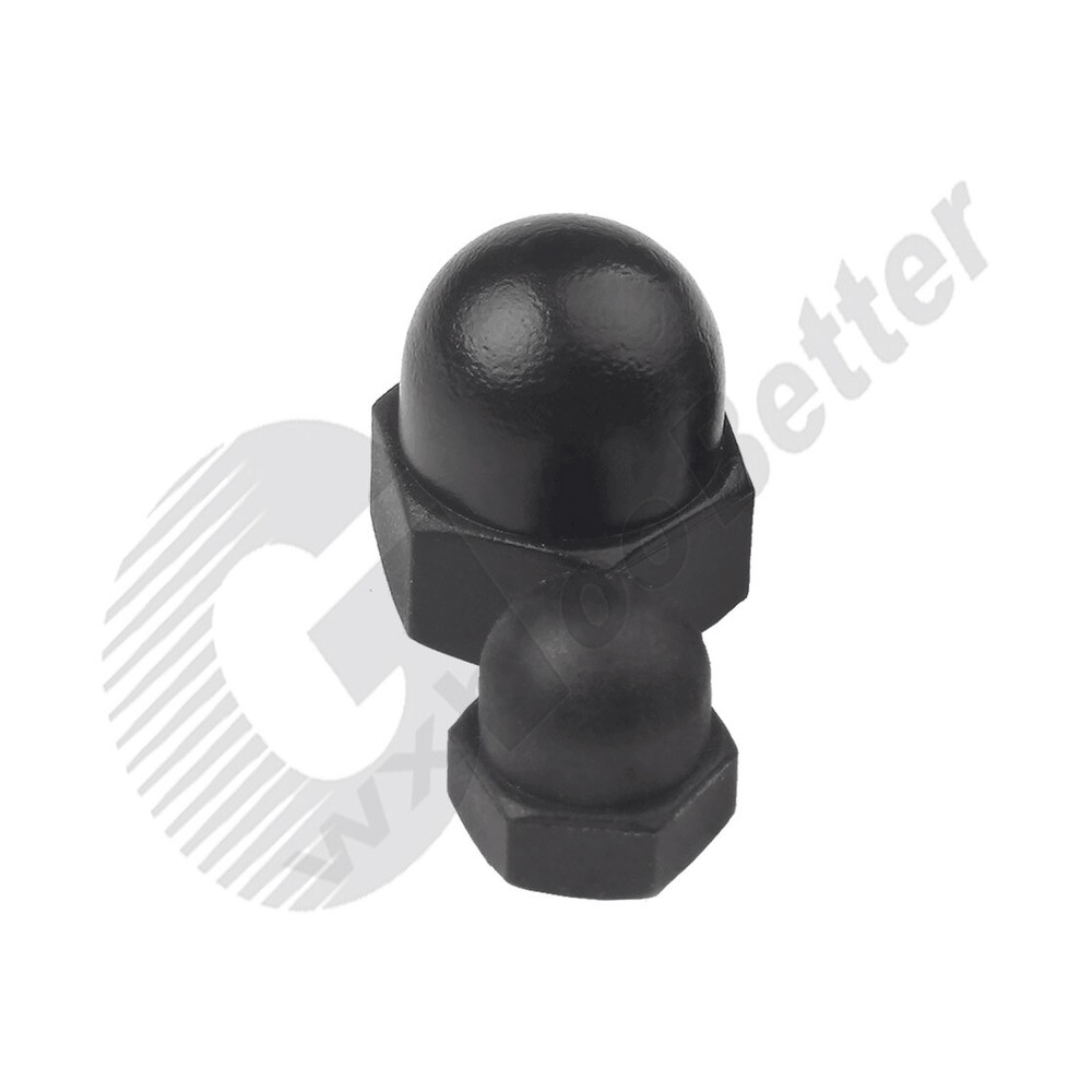 M3 M4 M5~M20 Acorn Cap Hex Nuts Black Plastic Bolt Thread Cover Smooth Rounded
