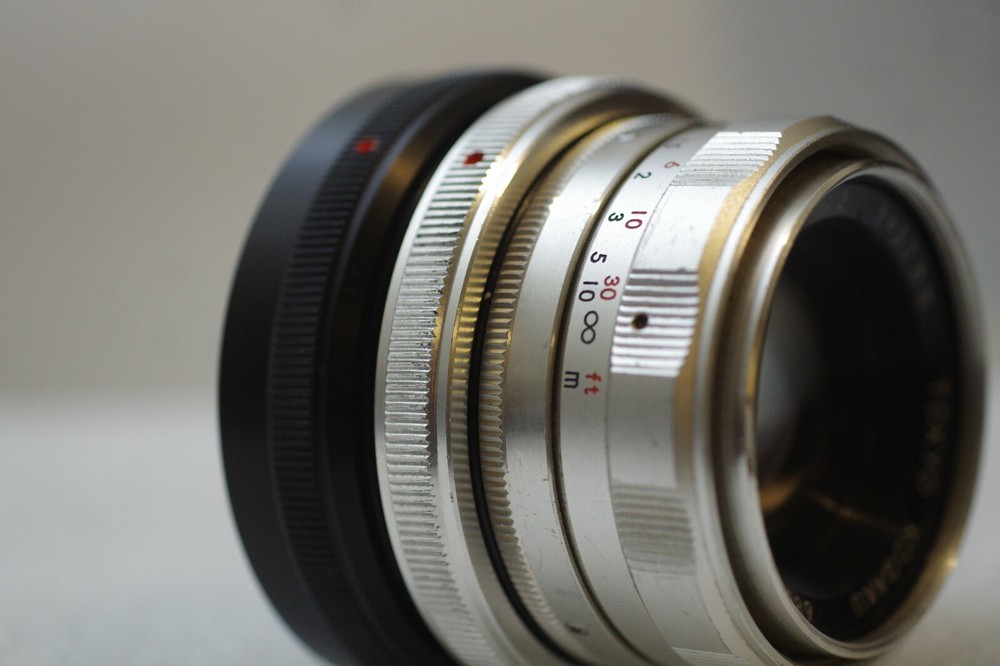 UV Topcor Lenses onto Canon EOS RF mount Camera Adapter with aperture control