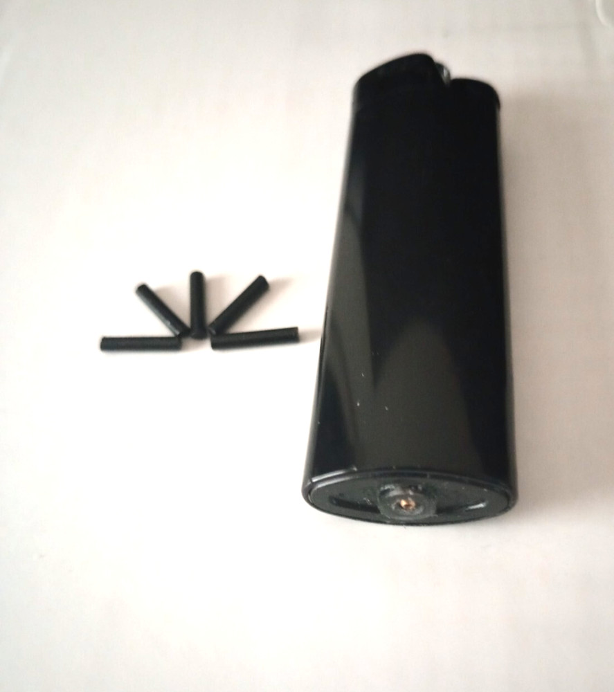 SPECIAL EDITION - ALL BLACK - Custom Handmade Refillable Bic Lighters - Black