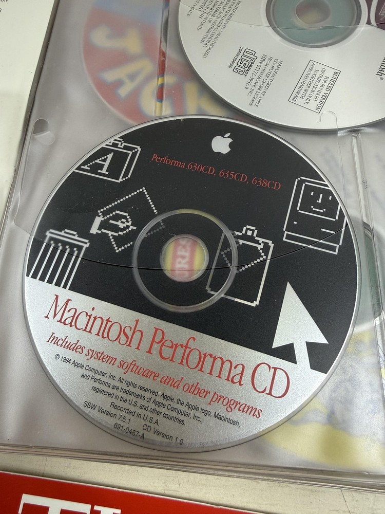 Vintage Apple Macintosh Performa CD Case Software Disc Lot 600-2294 Bundle USA