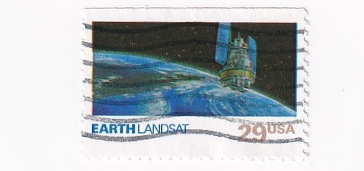 STAMP US SCOTT 2570 "Earth & Landsat" 29 CENT 1991 USED - C