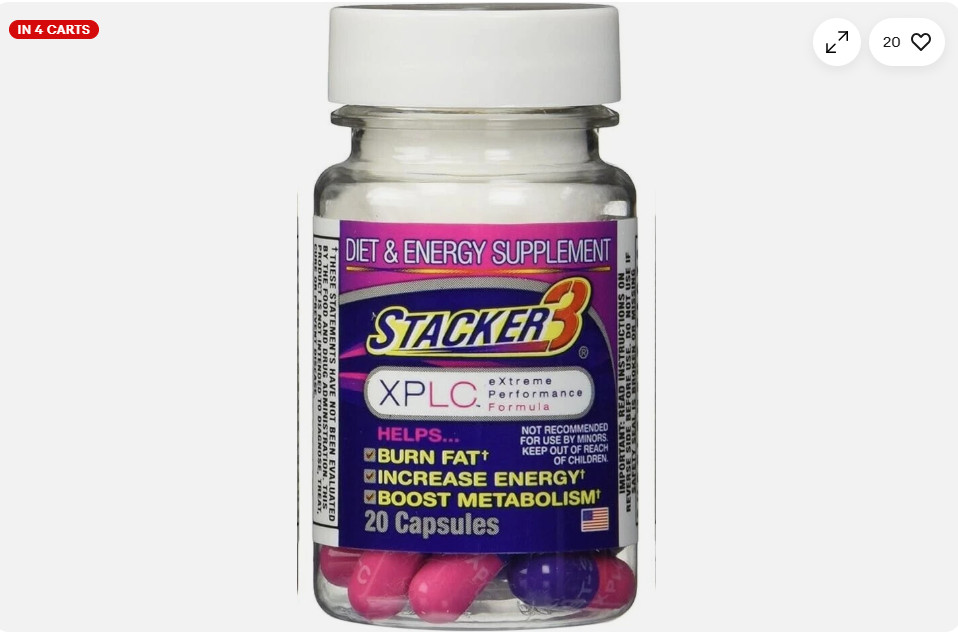 Stacker 3 XPLC Herbal Dietary Supplement - 20 Capsule (1 Pack)
