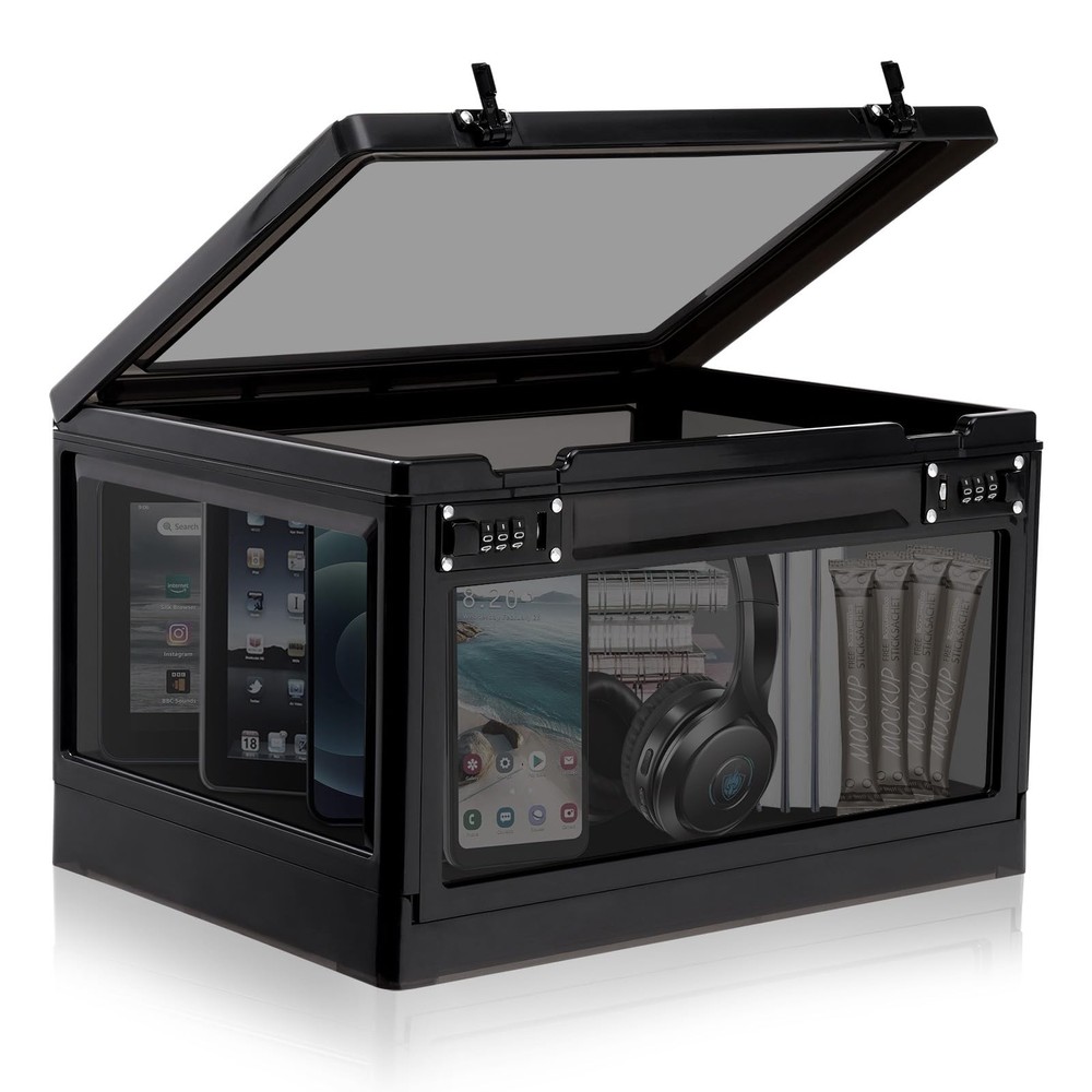 Large Lock Box for Personal Items, 24 Litre Combination Lockable Storage Box