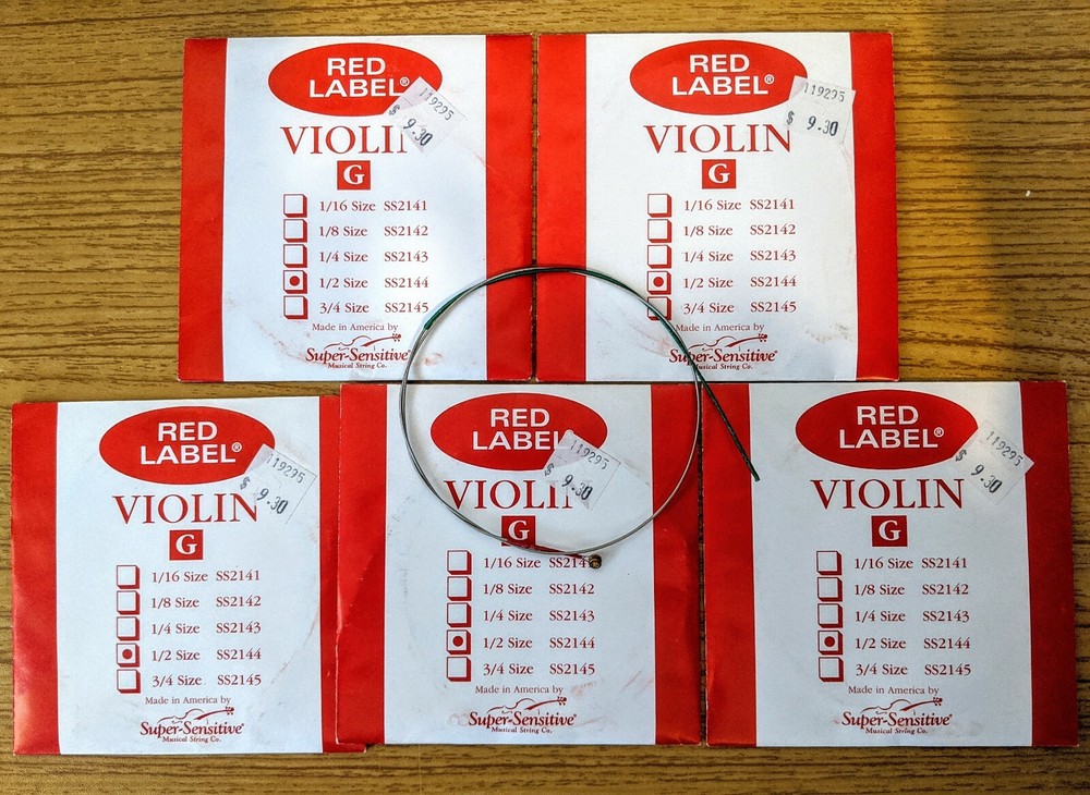 5 Super-Sensitive Red Label 1/2 Violin G String  SS2144