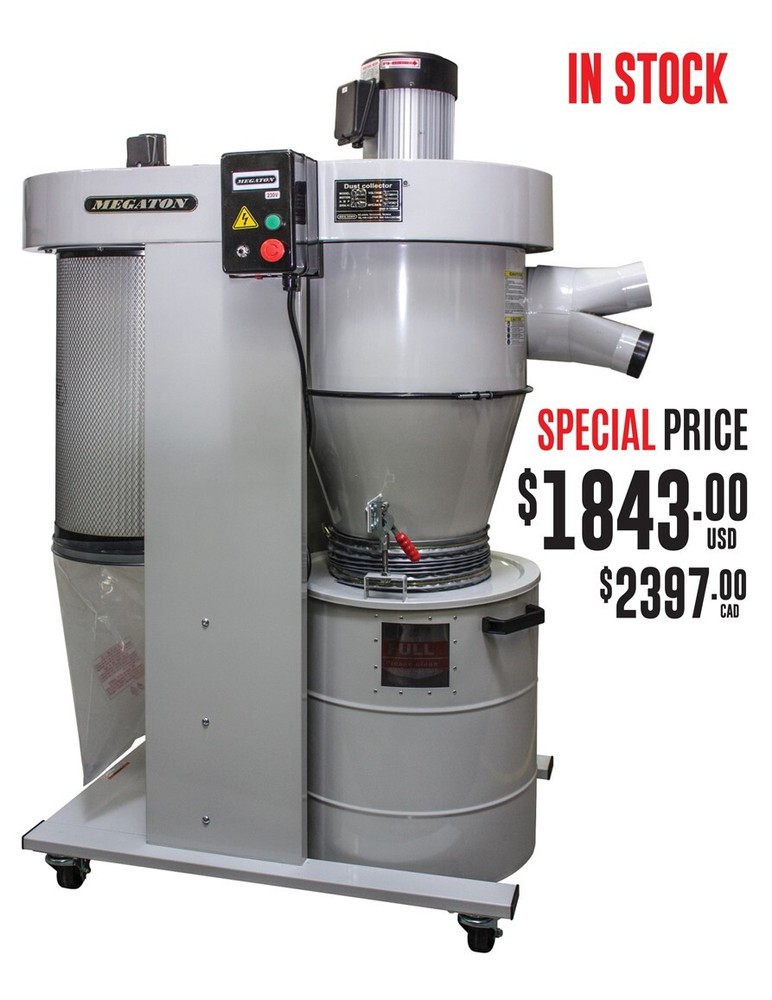Megaton UB-2100VECK 2 HP Cyclone Dust Collector
