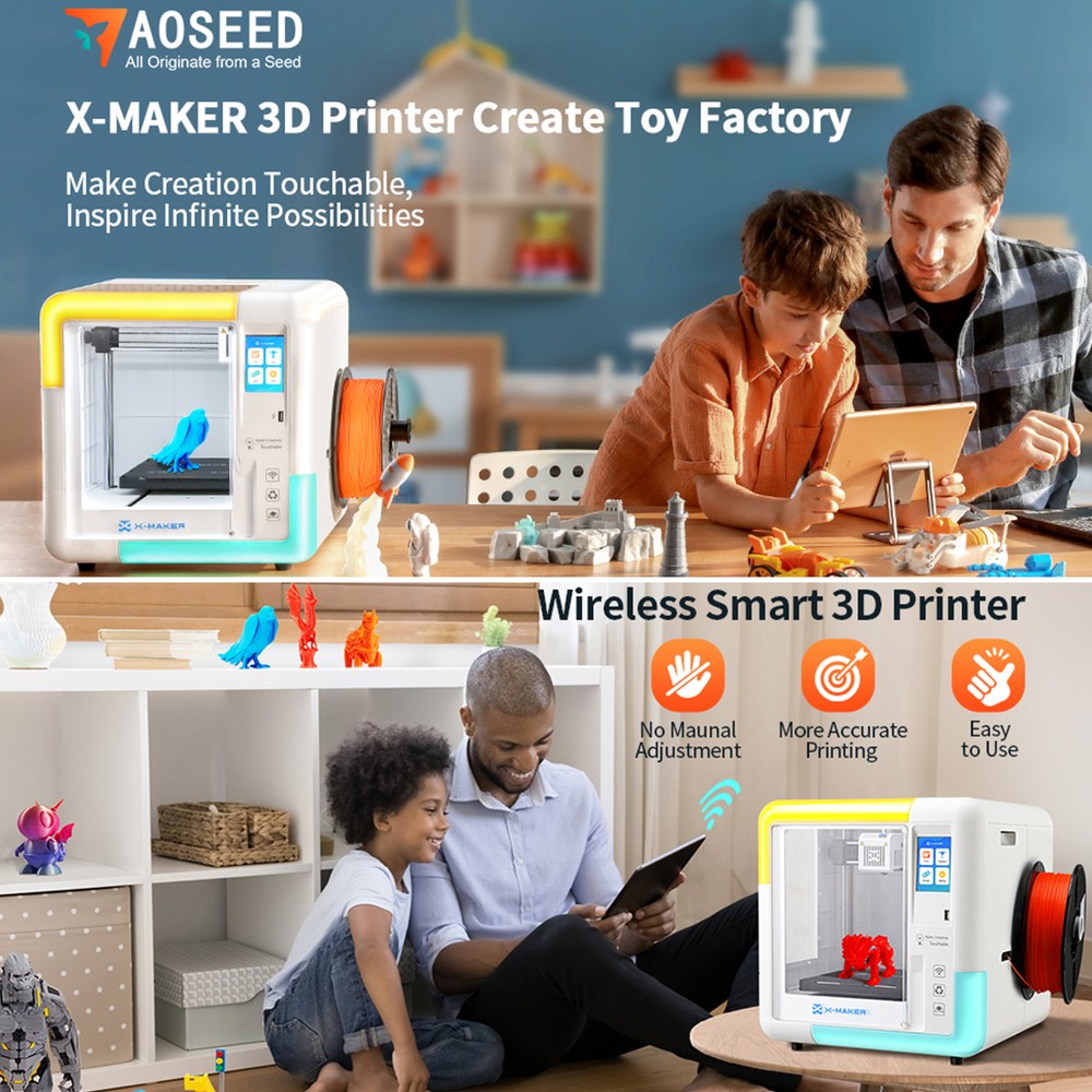 X-MAKER FDM 3D Printer Smart One-Key Printing High-Speed Fully Assembled G2Y2
