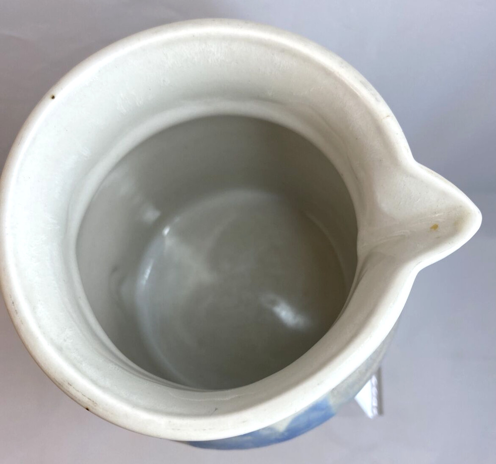 Lovely Ceramic Pottery Pitcher 32oz Marked KS