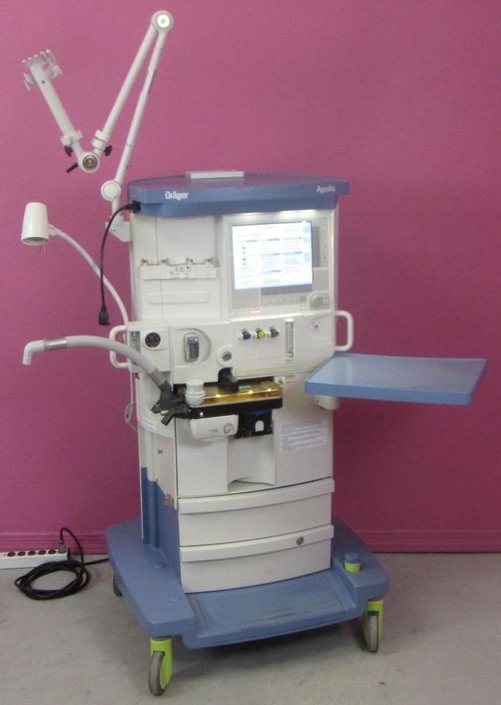 Drager Apollo Continuous Flow Anesthesia Machine w/ Breathing System & Module