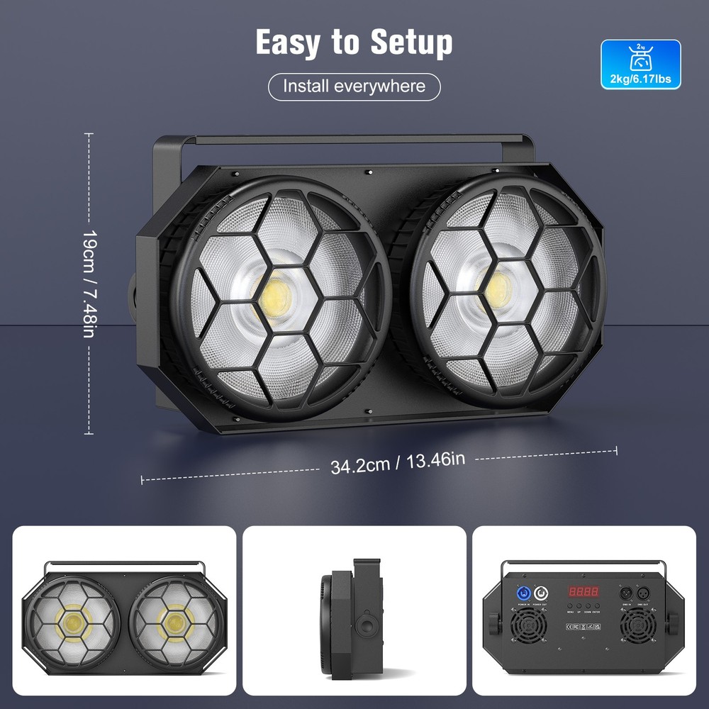 Wireless DMX LED Moving Head Light 200W COB Sound Control Easy Installation