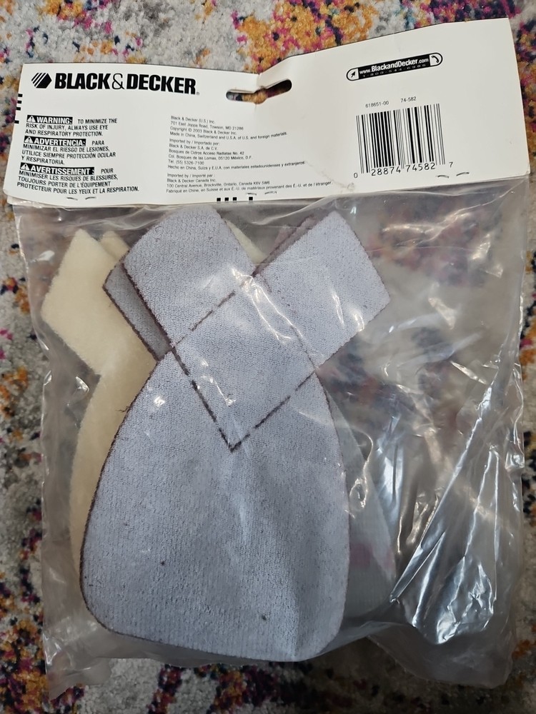 BLACK & DECKER MOUSE SANDER SCRUBBING KIT. 6 PADS.