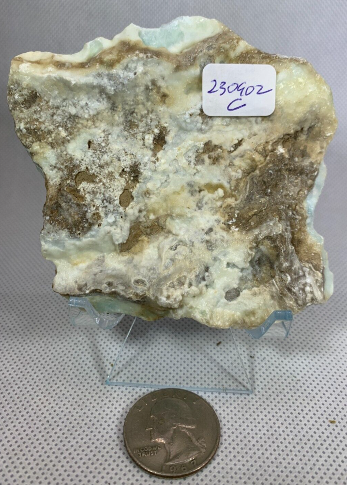 HEMIMORPHITE RAW CHUNK - AQUA - SQUARE(ISH) SHAPED - 230902C