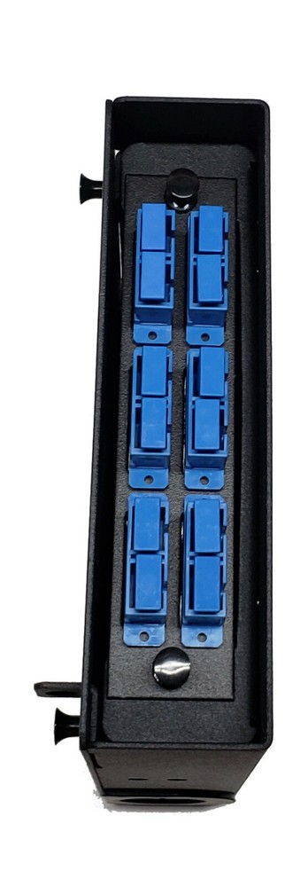 12 Fiber Wall Mount w/ 6 SC/UPC Duplex Adapters, Patch Only Singlemode