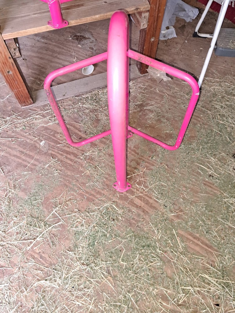 2 Hot Pink Saddle Racks