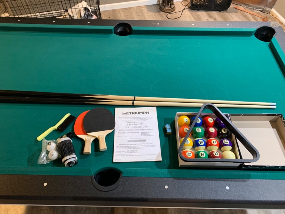 Triumph 7' Phoenix Pool Table with Table Tennis Top