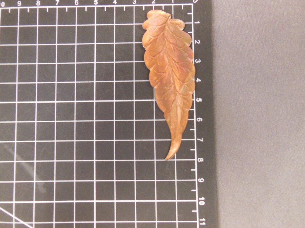 Brass Rose Gold ox Leaf Large stamping (osb153)