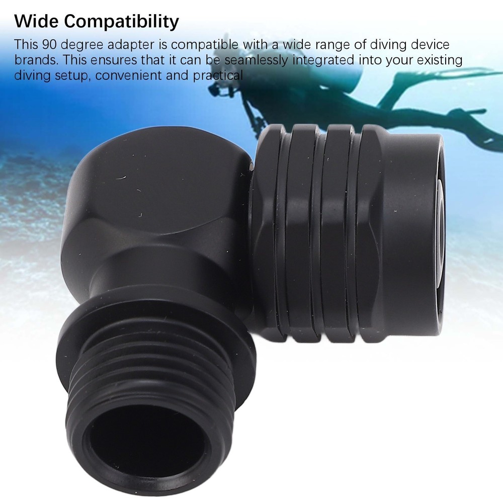 Diving Regulator Connector 90 Degree Angle Rotating Adapter for Second Stage