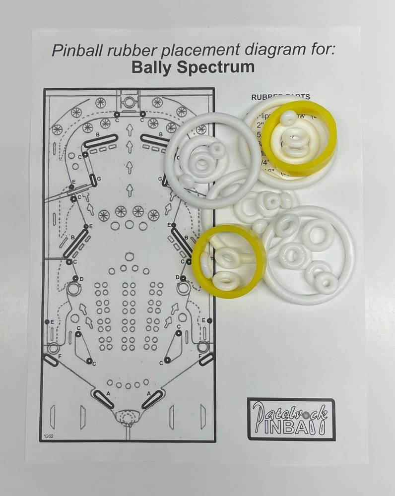 1982 Bally Spectrum Pinball Machine Rubber Ring Kit
