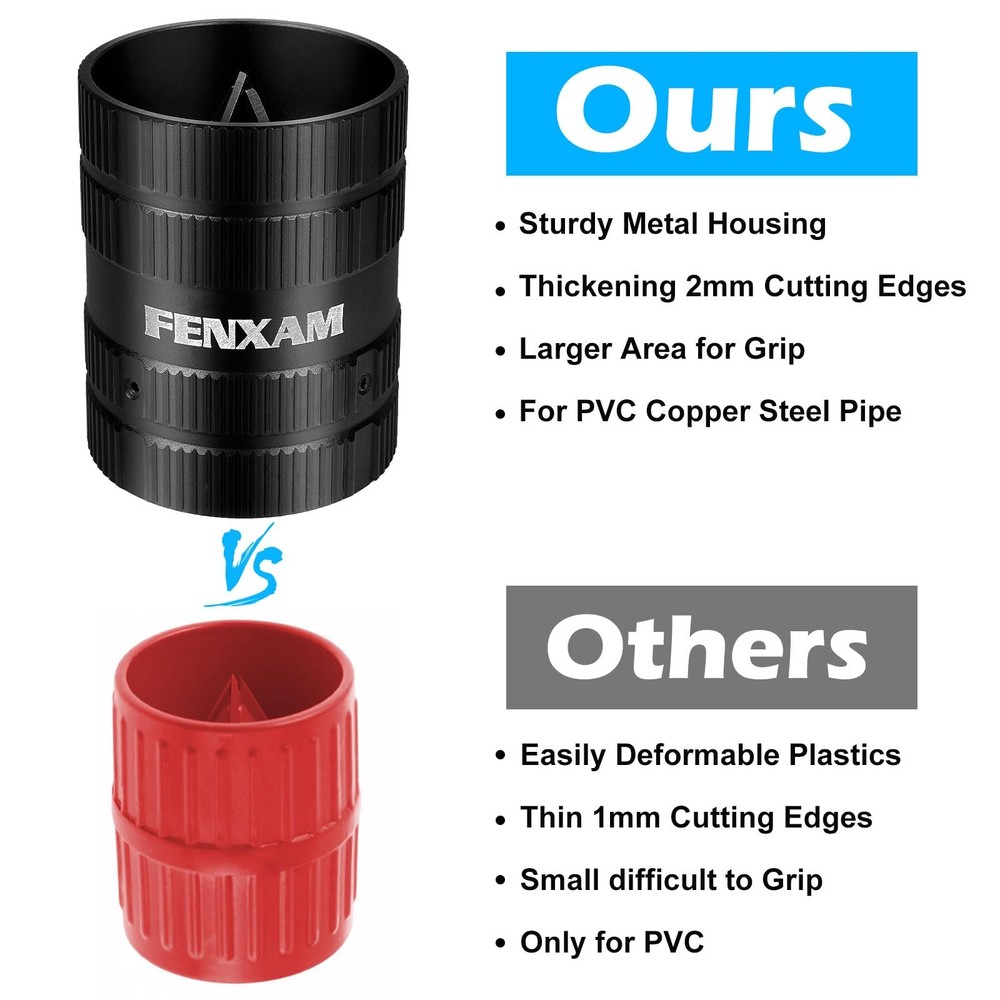 Plumbingtools Deburring Tool For Copper/pvc Pipe Copper Pipe Cleaner Pipe Reamer