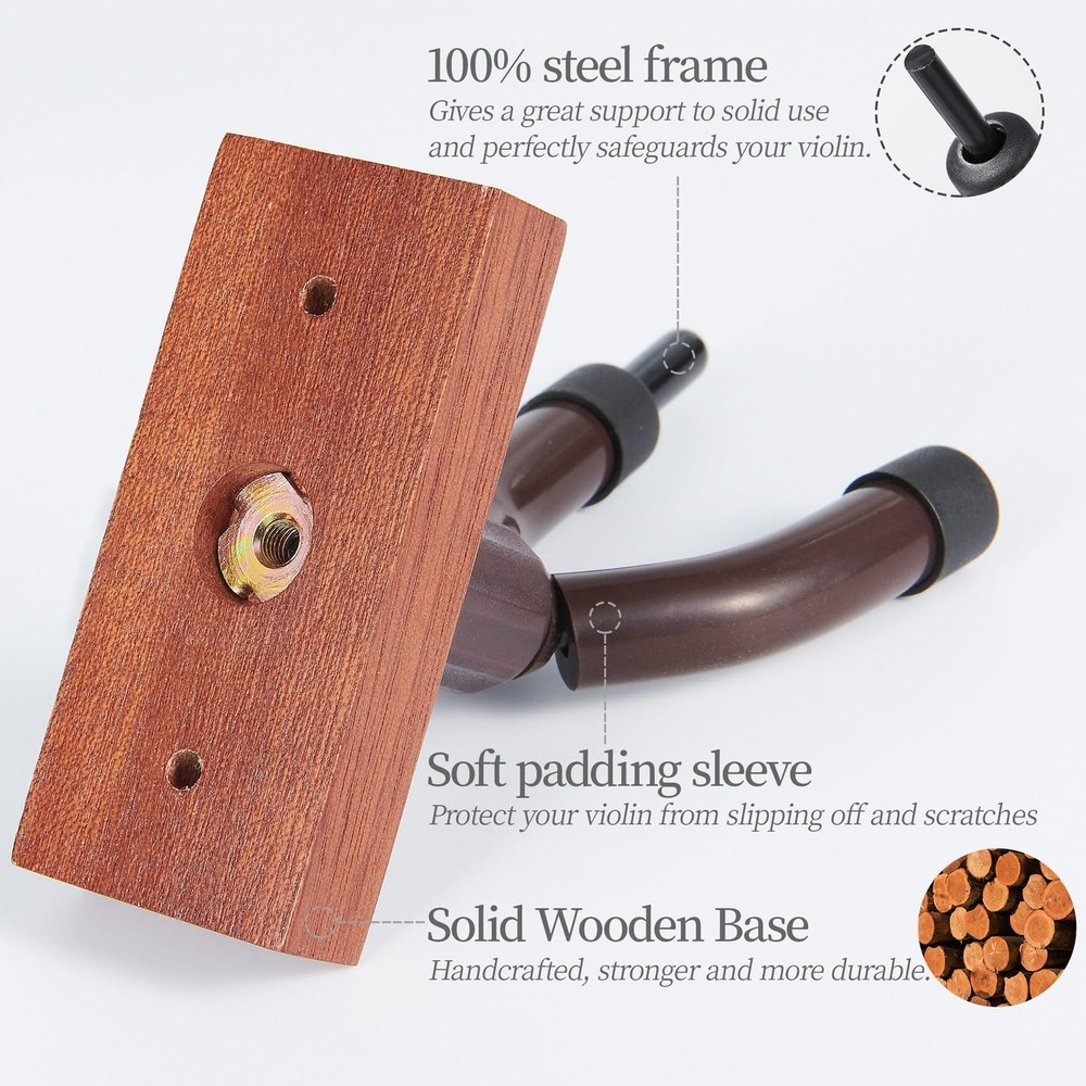 Violin Wall Mount,Violin Hanger V-02 (2 Pack)