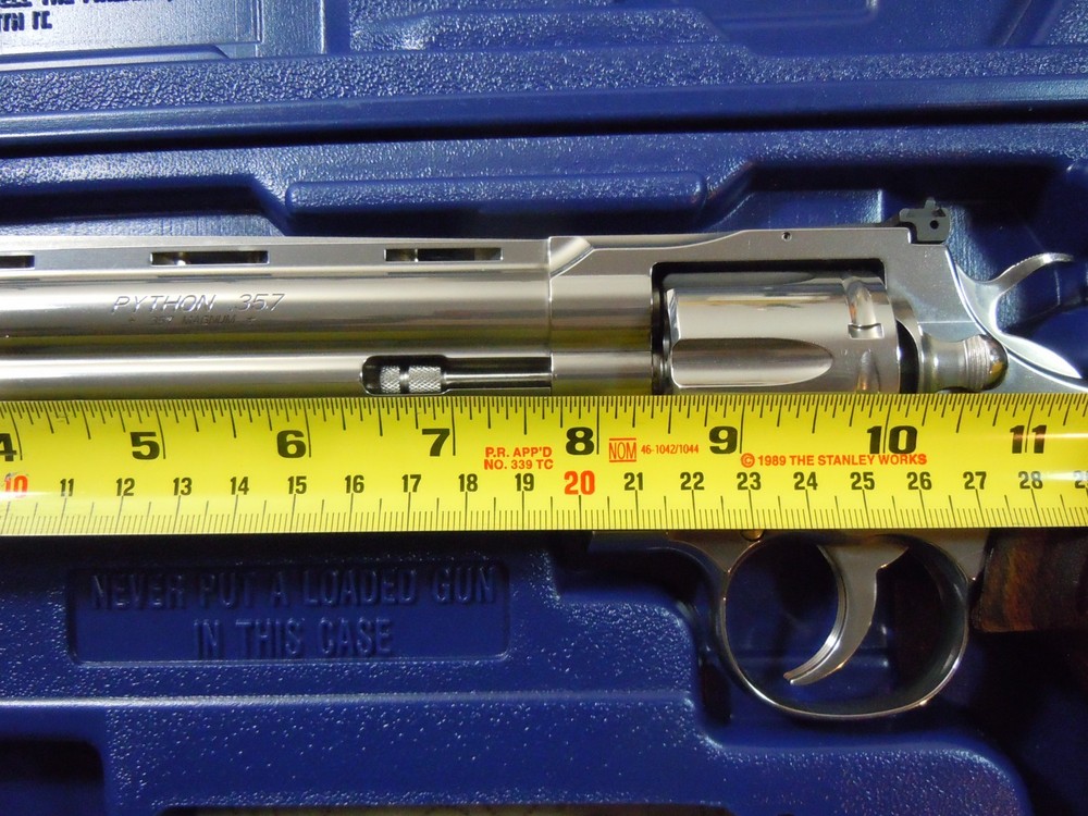 COLT PYTHON MOLDED FACTORY BLUE HARD CASE - 8 INCH..