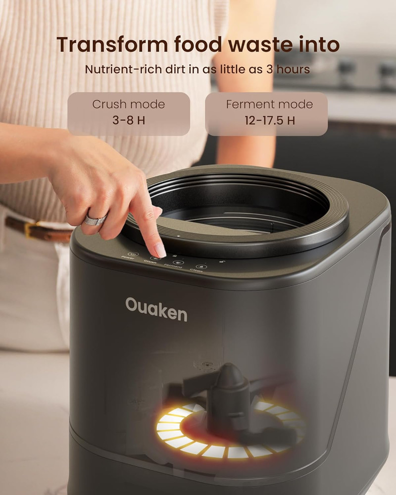 4L Electric Composter for Kitchen, Smart Countertop Compost Bin, Odorless | Low