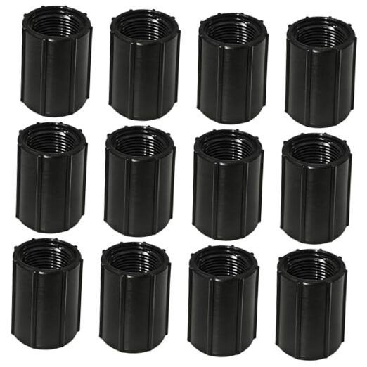 12 Pcs 1/2 Inch Double Female Thread Coupling 1/2" 1/2" Female Thread (12Pcs)