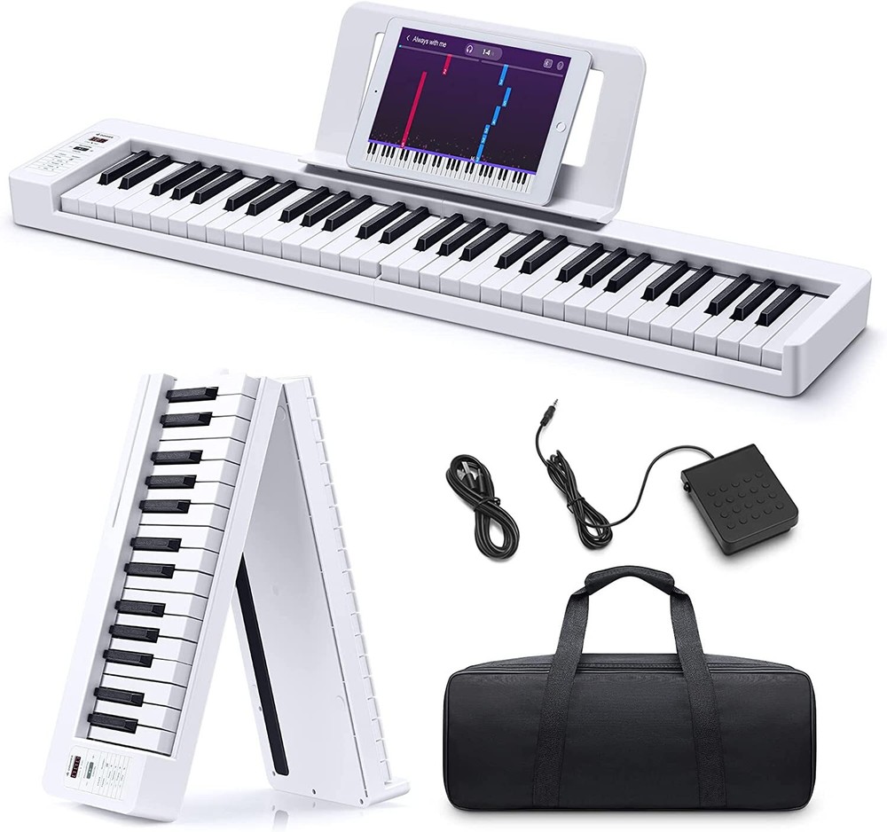 Donner DP-06 Foldable 61 Key Digital Piano Keyboard Bluetooth Velocity-Sensitive