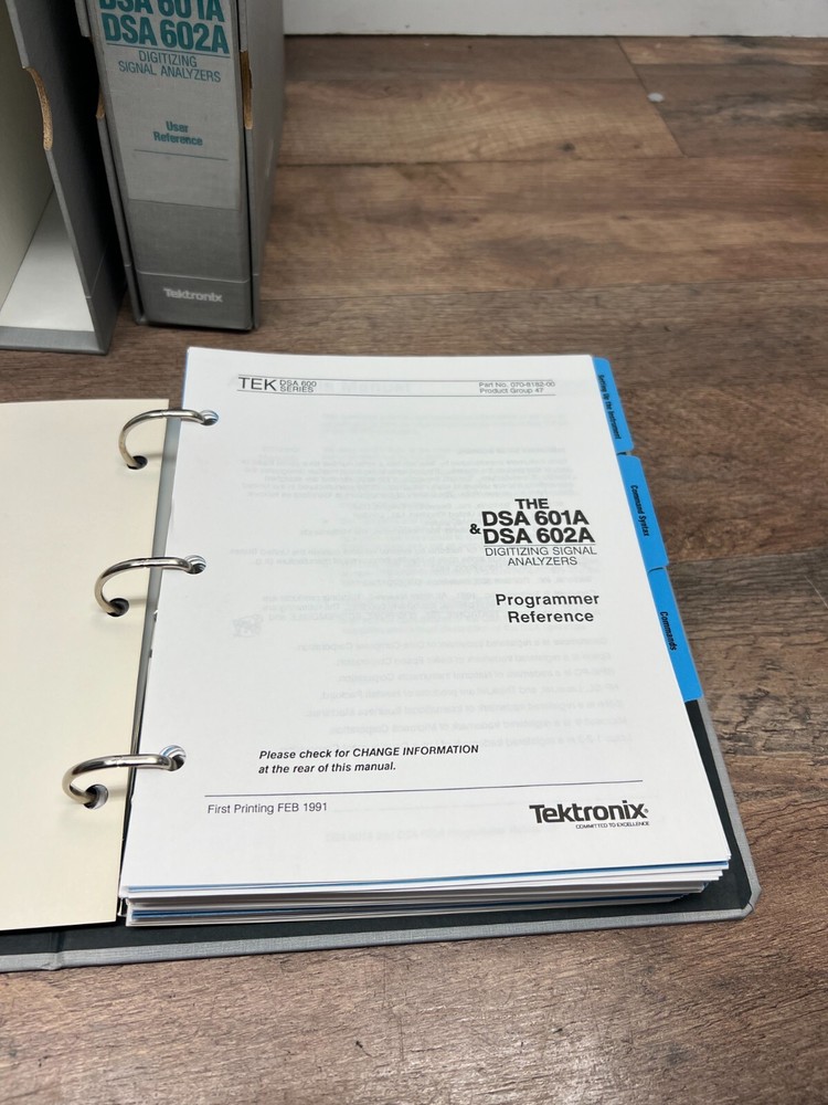 Tektronix DSA 601A 602A Digitizing Signal Analyzers Programmer & User Reference
