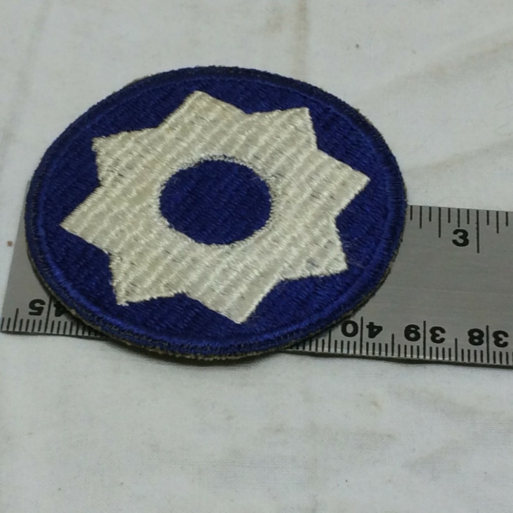 Military Patch Badge Army 8th Service Command Green Back Variant 8