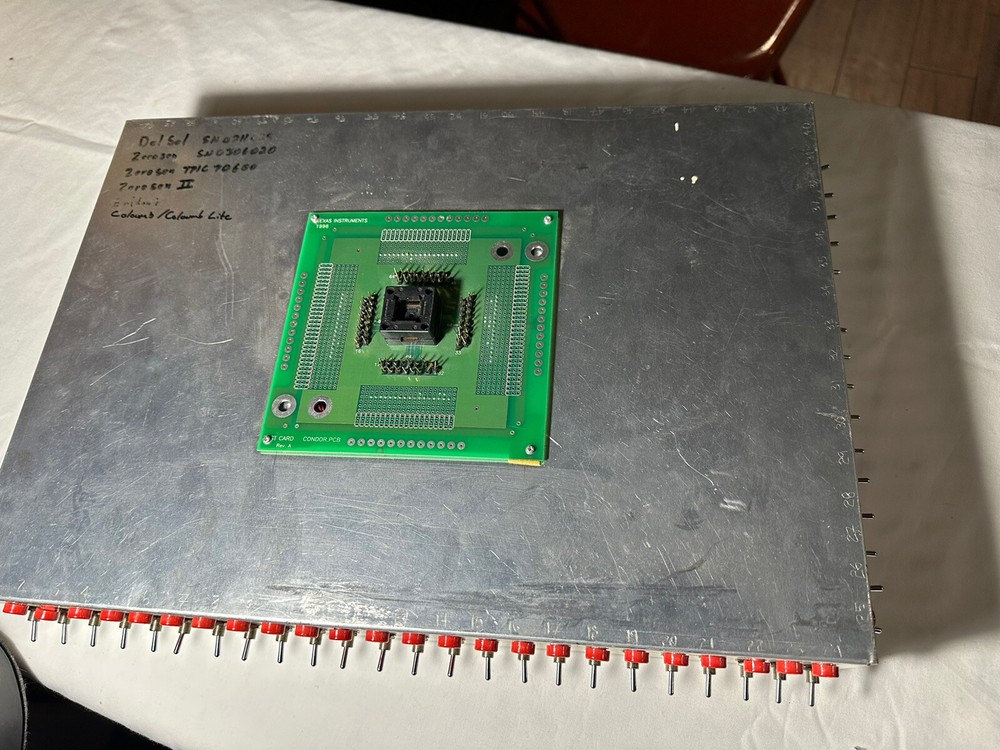 Vintage Texas Instruments Test Breadboard with LED & Switches