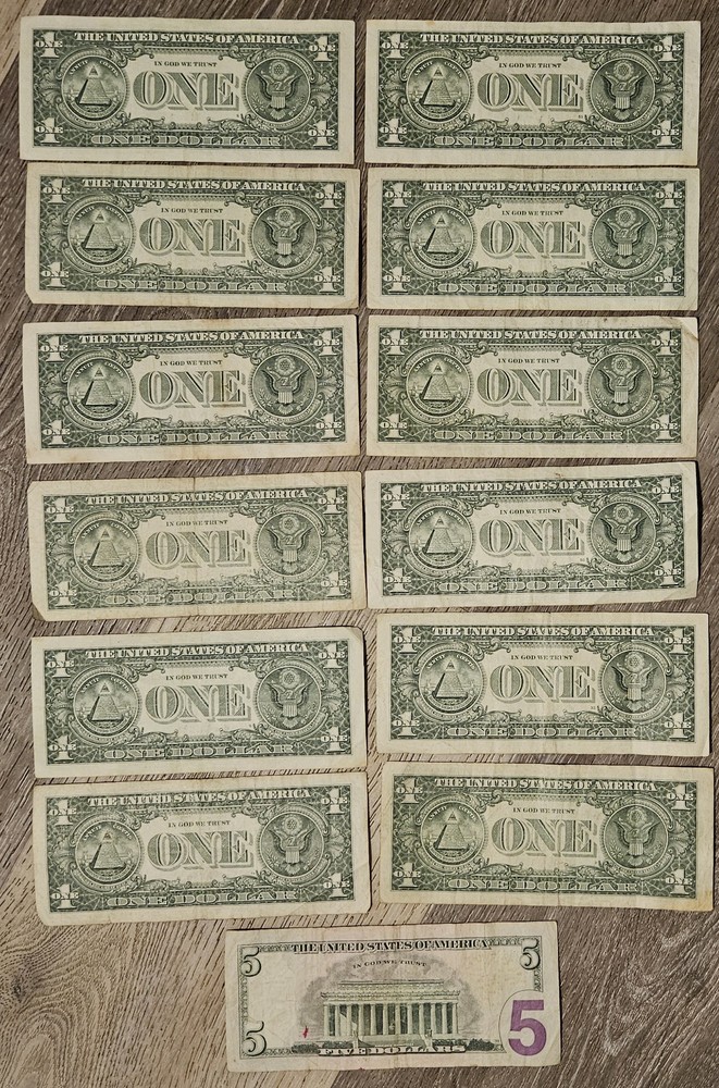 #12 -$1 STAR NOTES + # 1- $5 STAR NOTE