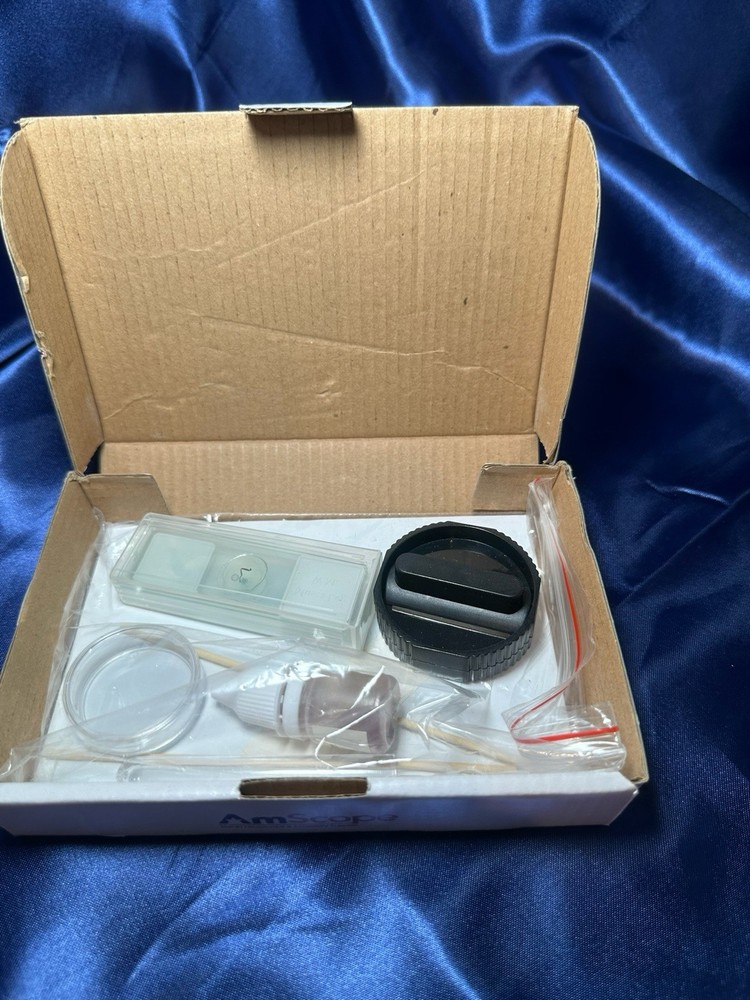 AmScope M50 Style Student Compound Microscope (40X - 1000X Mag) Slide Kit/manual