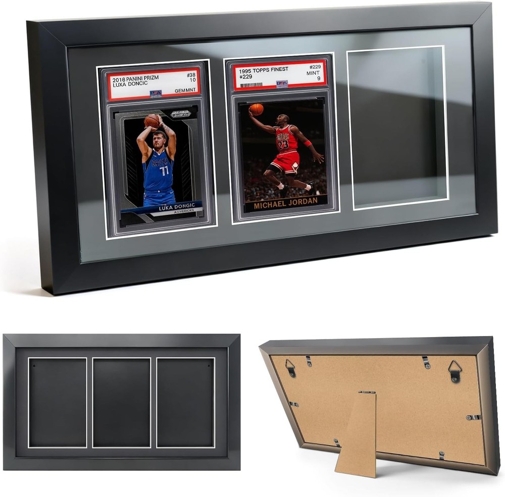 Graded Card Display Frame – Compatible with PSA, CGC, TAG Slabs – Solid Wood ...
