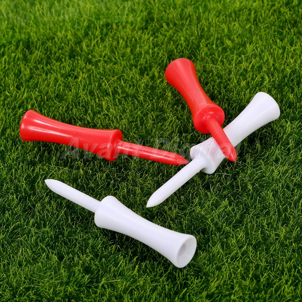 100pcs 68mm Random Color Golf Plastic Graduated Castle Tee Height Control Tee