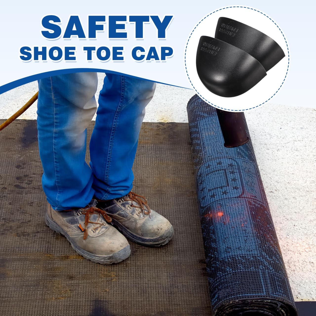 Steel Toe Guards, 1 Pair Inserts for Shoes, Work Protector Caps Safety