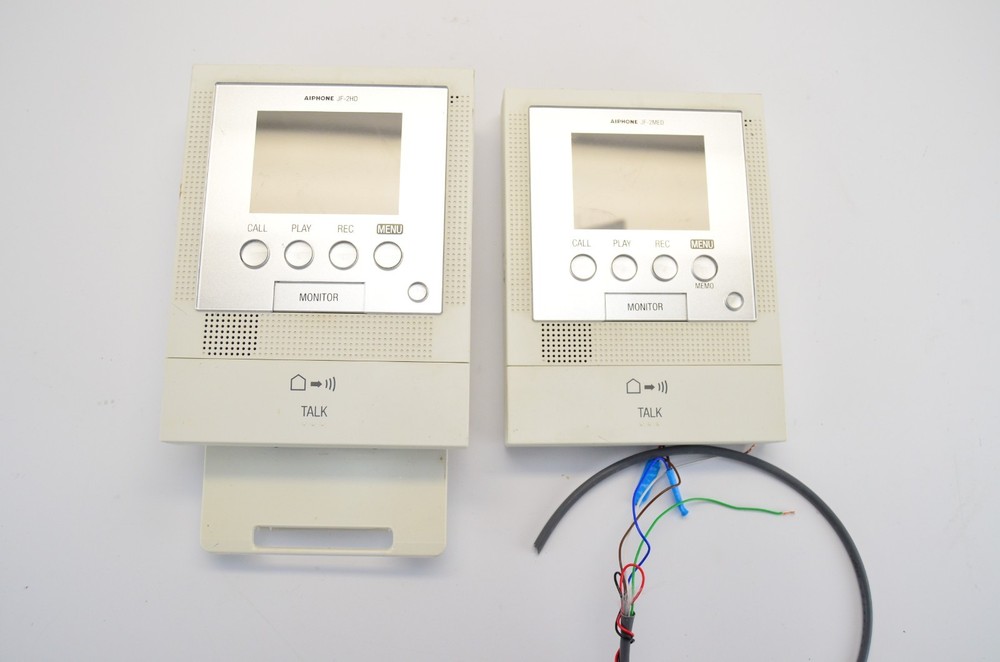 2x Aiphone JF-2HD and JF-2MED Audio/Video Intercom System Untested FOR PARTS