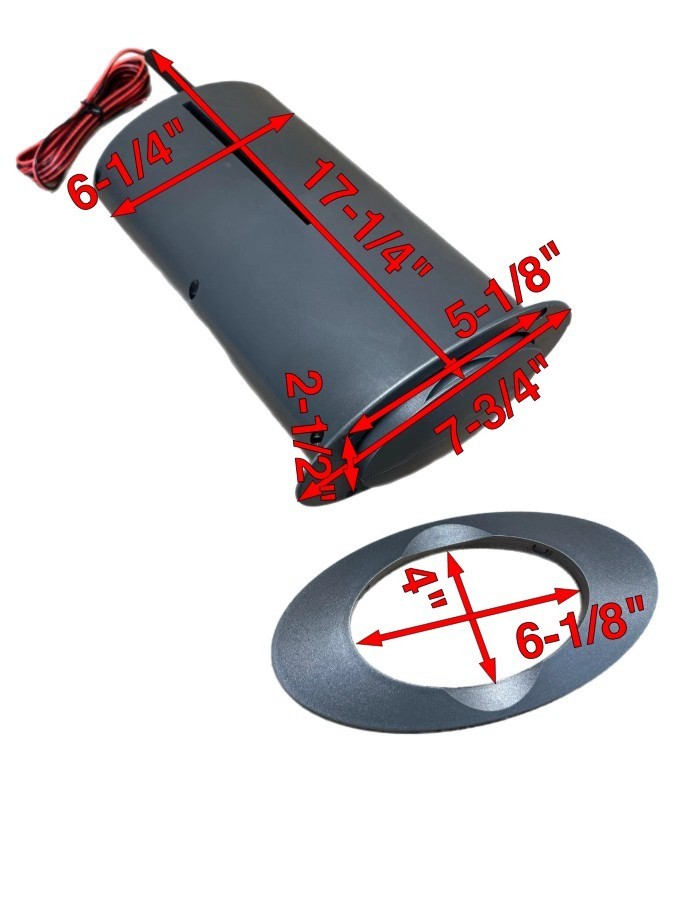 Poly-Planar Oval Pop-Up Dark Grey Speaker AQ-3