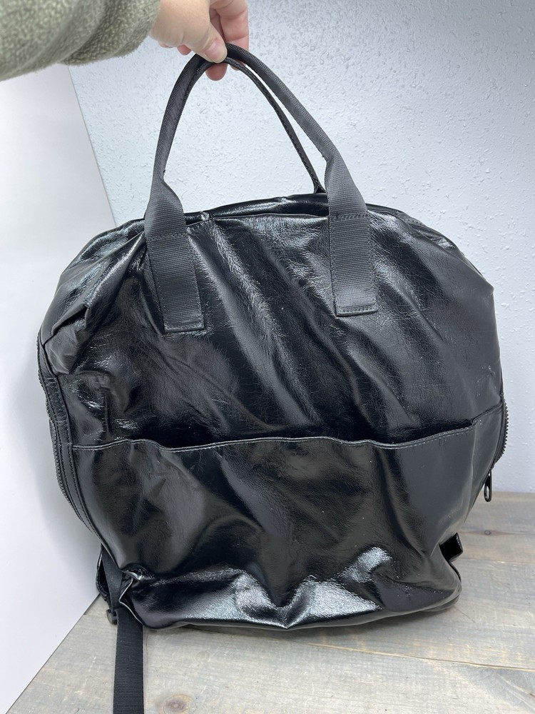 Fabletics The Minimalist Backpack in Black Shine EUC