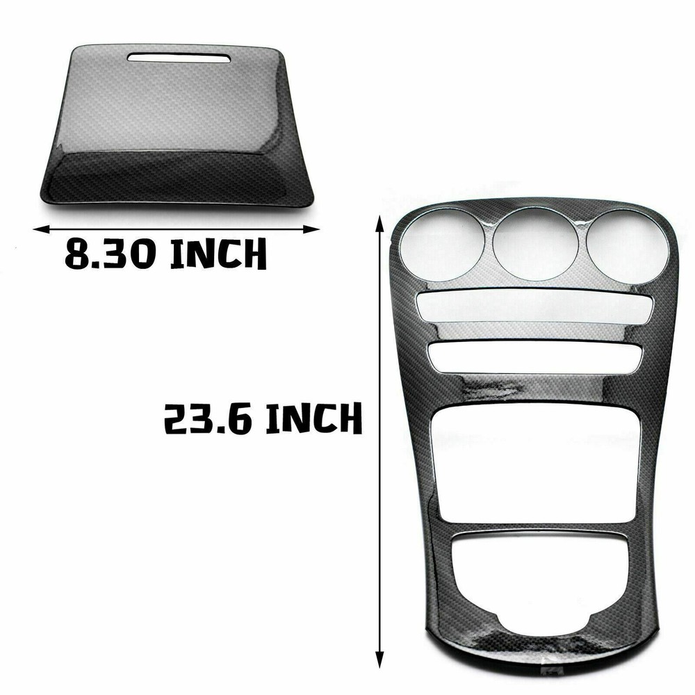 Carbon Pattern Console Gear Shift Panel Trim For Mercedes C GLC Class C300 W205