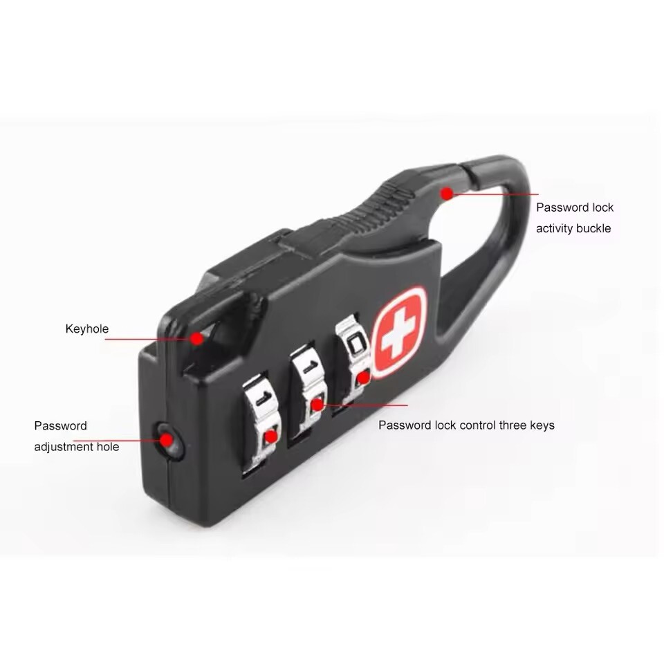 luggage lock combination Portable Alloy Mini Lock Backpack Handbag Combination