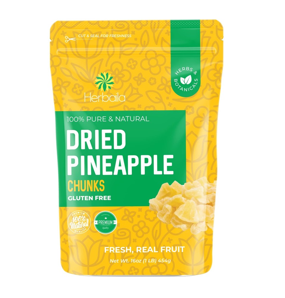 Dried Pineapple Chunks, 1 Pound. Dehydrated Pineapple Chunk, Dehydrated Pinea...