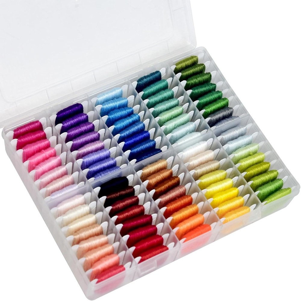 Friendship Bracelet String Kit String Bracelet Making Kit with 80 Skeins Embr...