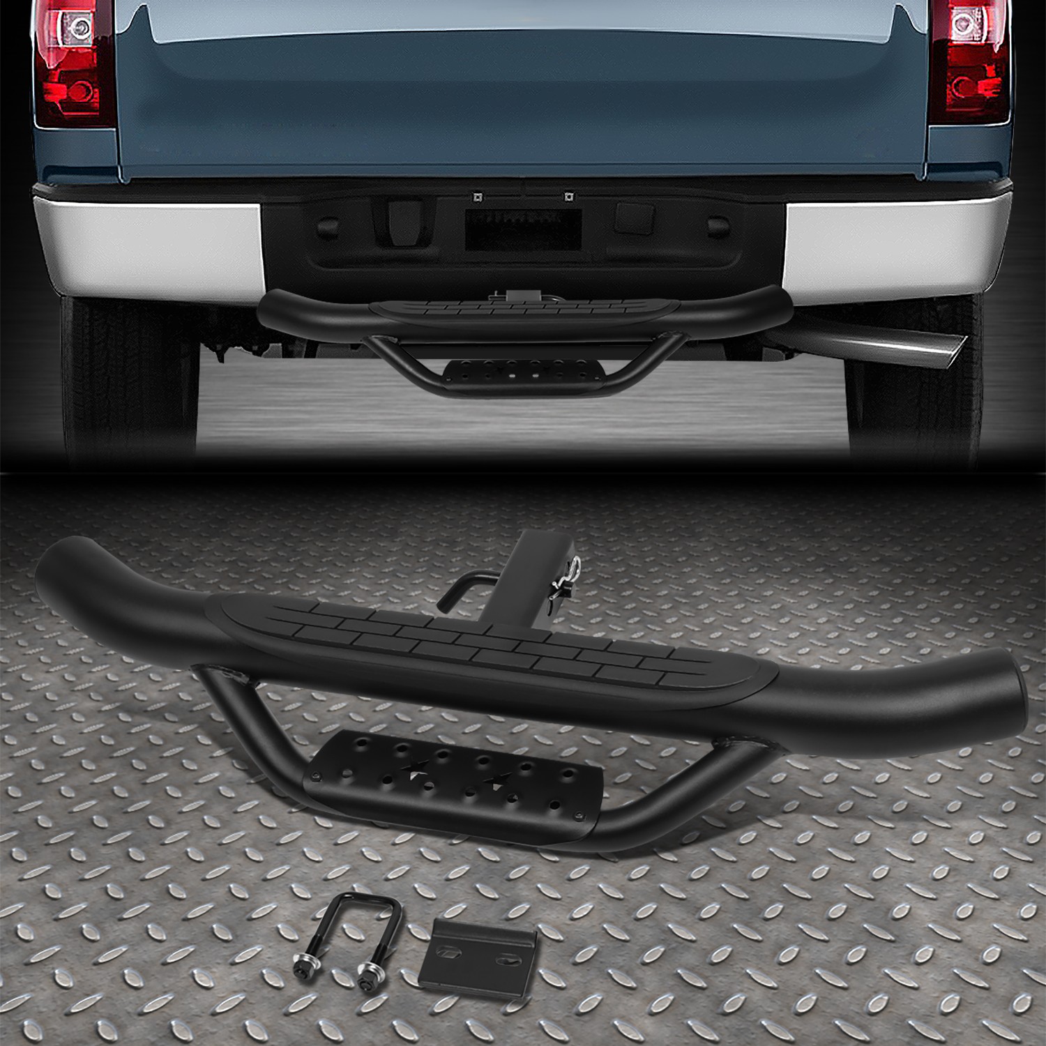 FOR 2" RECEIVER REAR BUMPER TRAILER TOWING HITCH STEP BAR GUARD 36"WIDE X 4"OD
