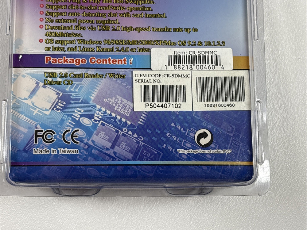 USB 2.0 Card Reader Writer Works with 23 different varieties CR-SDMMC