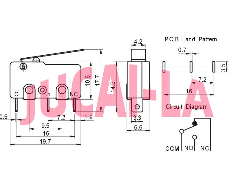 10pcs KW11-3Z 250V 5A 3 Pin Tact Switch Sensitive Microswitch Handle