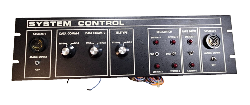 Vintage 70's Computer Front Panel Face Plate Switch Console Control Board